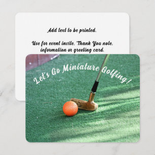 Miniature Golf Day Invitation