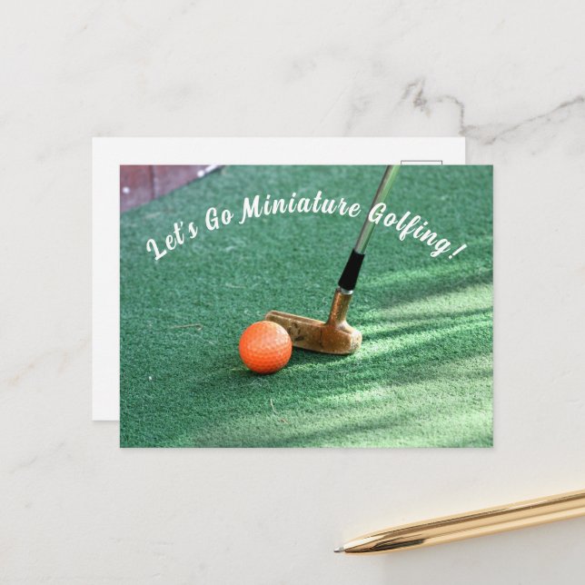 Miniature Golf Day Postcard (Front/Back In Situ)
