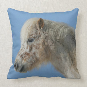 Miniature Horse Headshot Throw Pillow