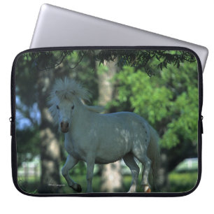 Miniature Horse Standing in the Trees Laptop Sleeve