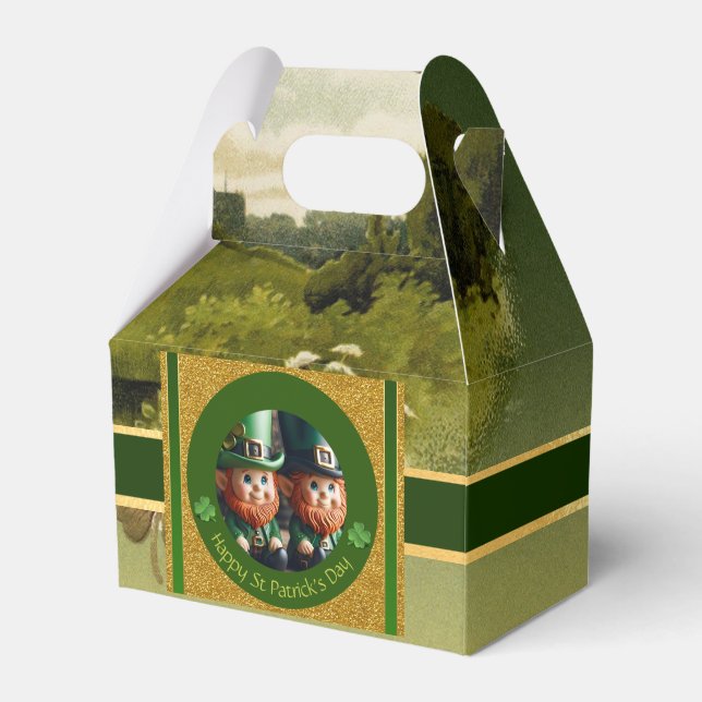 Miniature Leprechaun St Patrick's Day CFB Favor Box (Front Side)