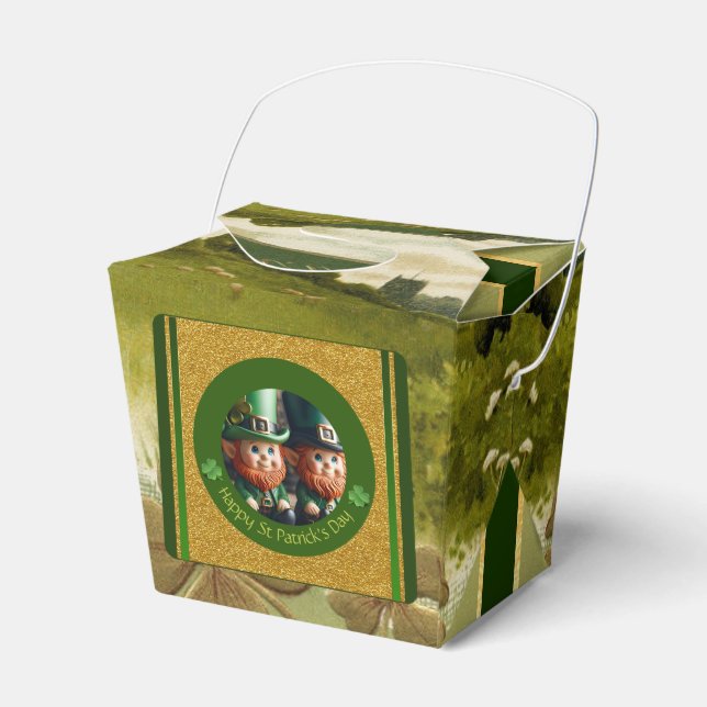 Miniature Leprechaun St Patrick's Day TOFB Favor Box (Front Side)