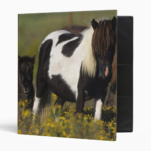 Miniature Mare & Foal in the Flowers Binder