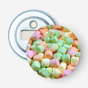Miniature marshmallows bottle opener