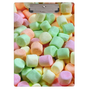 Miniature marshmallows clipboard
