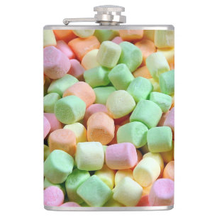 Miniature marshmallows hip flask
