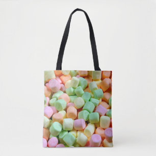Miniature marshmallows tote bag