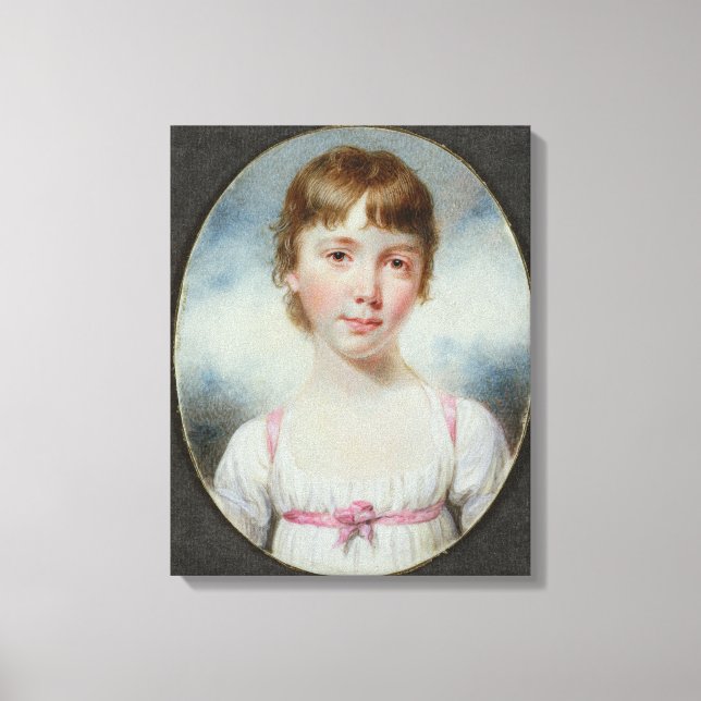Miniature of a young girl canvas print (Front)