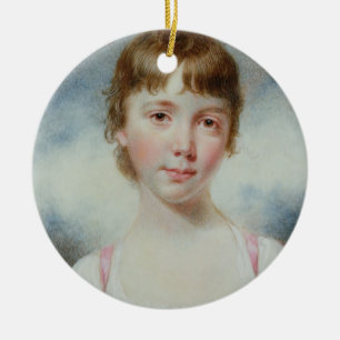 Miniature of a young girl ceramic ornament