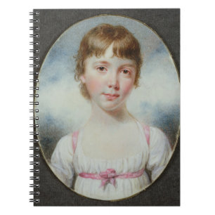 Miniature of a young girl notebook