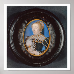 Miniature of Catherine de Medici, c.1555 (w/c on v Poster