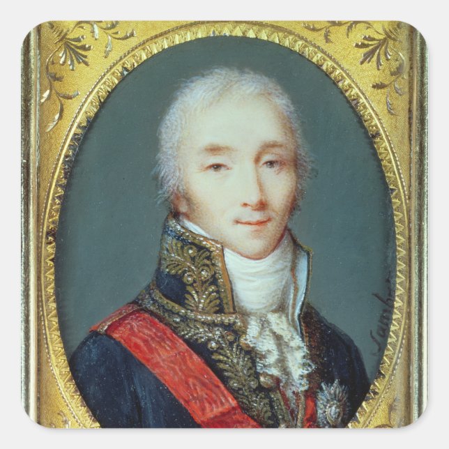 Miniature of Joseph Fouche  Duke of Otranto Square Sticker (Front)