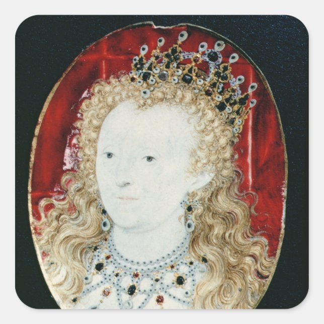 Miniature of Queen Elizabeth I Square Sticker (Front)