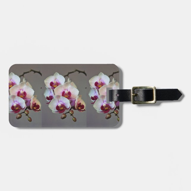Miniature Orchid Luggage Tag (Front Horizontal)