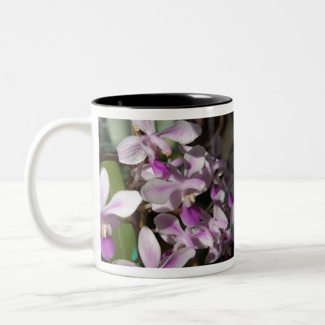 miniature orchids Two-Tone coffee mug (Left)
