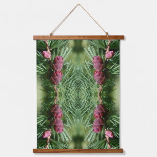 Miniature Pine Cones Close Up Abstract Pattern Hanging Tapestry