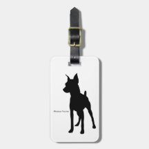 Miniature Pinjar Luggage Tag miniature pinscher Lu