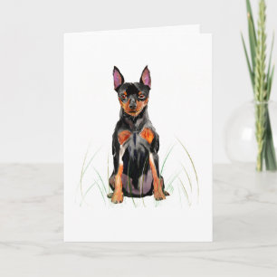 Miniature Pinscher Birthday Card,  Card