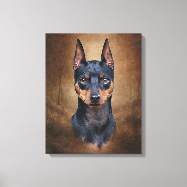 Miniature Pinscher Canvas Print (Front)