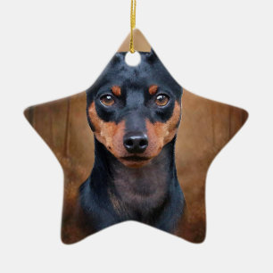 Miniature Pinscher Ceramic Ornament