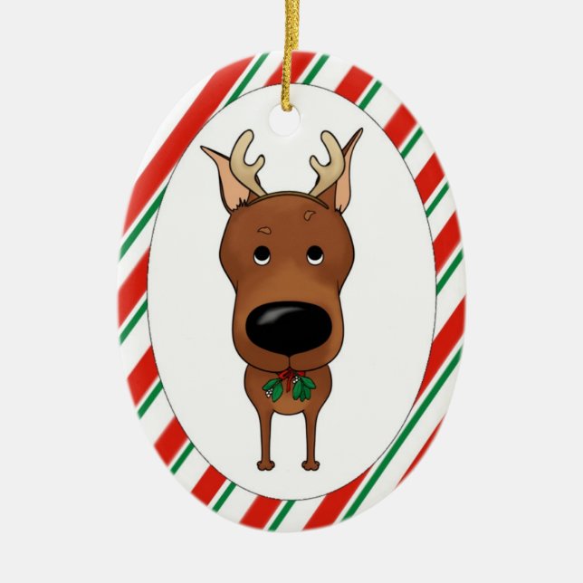 Miniature Pinscher Christmas Ornament (Front)