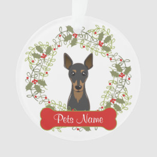 Miniature Pinscher Customizable Ornament