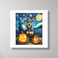 Miniature Pinscher Cute Dog Halloween Jack O Lante