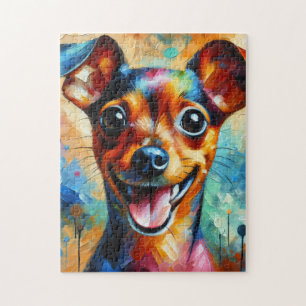Miniature Pinscher Dog Acrylic Print Jigsaw Puzzle