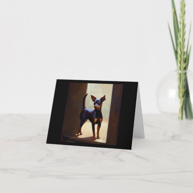 Miniature Pinscher Dog Card (Front)