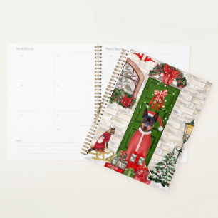 Miniature Pinscher Dog Christmas  Planner