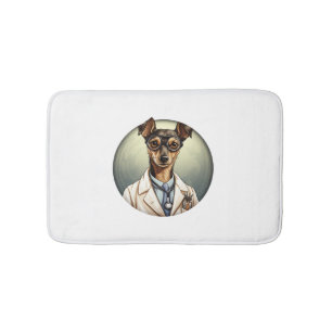 Miniature Pinscher Dog Doctor Bath Mat
