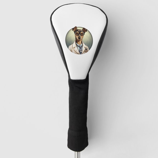 Miniature Pinscher Dog Doctor   Golf Head Cover (Front)