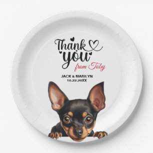 Miniature Pinscher Dog Paper Plate