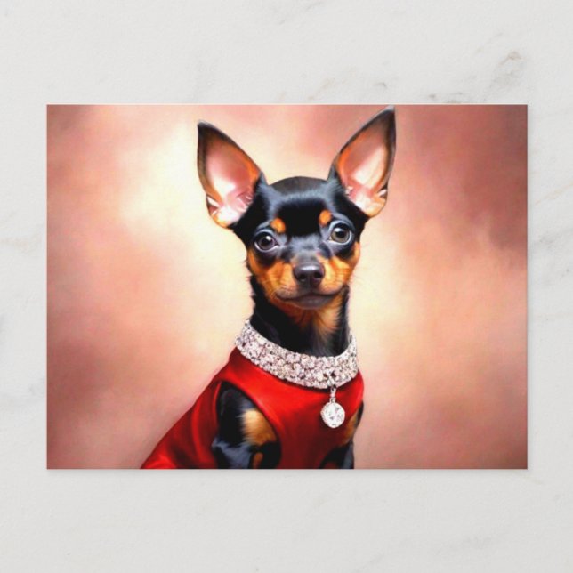 Miniature Pinscher Dog Postcard (Front)