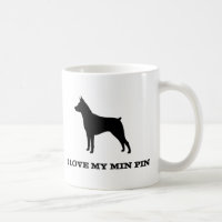 Miniature Pinscher Dog Silhouette MinPin Custom