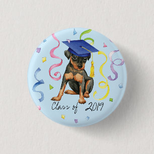 Miniature Pinscher Graduate 1 Inch Round Button