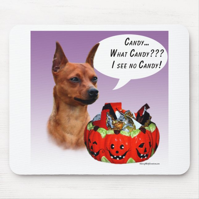 Miniature Pinscher Halloween Candy Mouse Pad (Front)