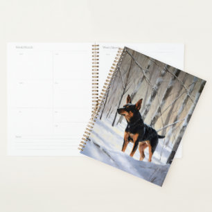 Miniature Pinscher Let It Snow Christmas Planner
