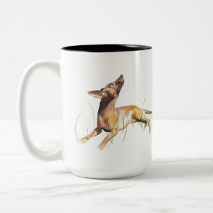 Miniature Pinscher Mug, Dog Mom Coffee  Two-Tone Coffee Mug