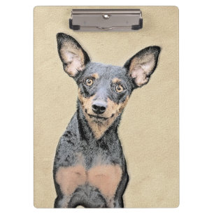 Miniature Pinscher Painting Cute Original Dog Art Clipboard