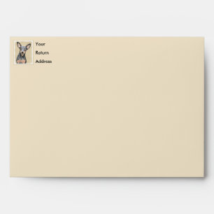 Miniature Pinscher Painting Cute Original Dog Art Envelope