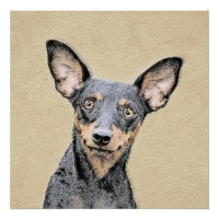 Miniature Pinscher Painting Cute Original Dog Art