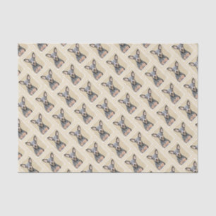 Miniature Pinscher Painting Cute Original Dog Art Tissue Paper