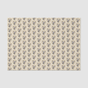 Miniature Pinscher Painting Cute Original Dog Art Tissue Paper