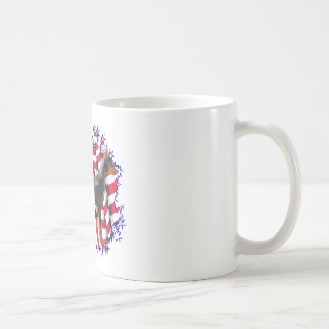 Miniature Pinscher Patriot Coffee Mug (Right)