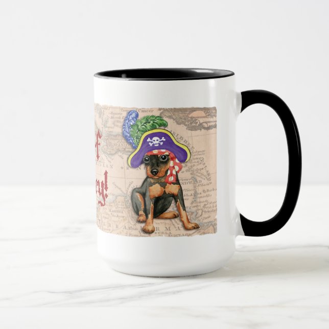 Miniature Pinscher Pirate Mug (Right)