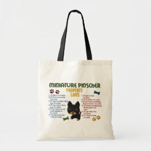 Miniature Pinscher Property Laws 4 Tote Bag