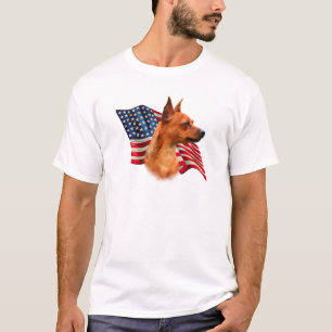 Miniature Pinscher (red) Flag T-Shirt