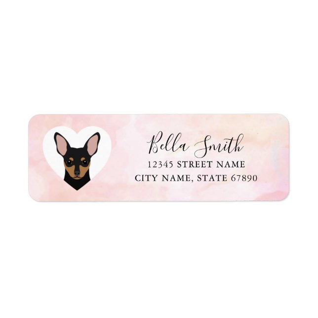 Miniature Pinscher Return Address Labels (Front)