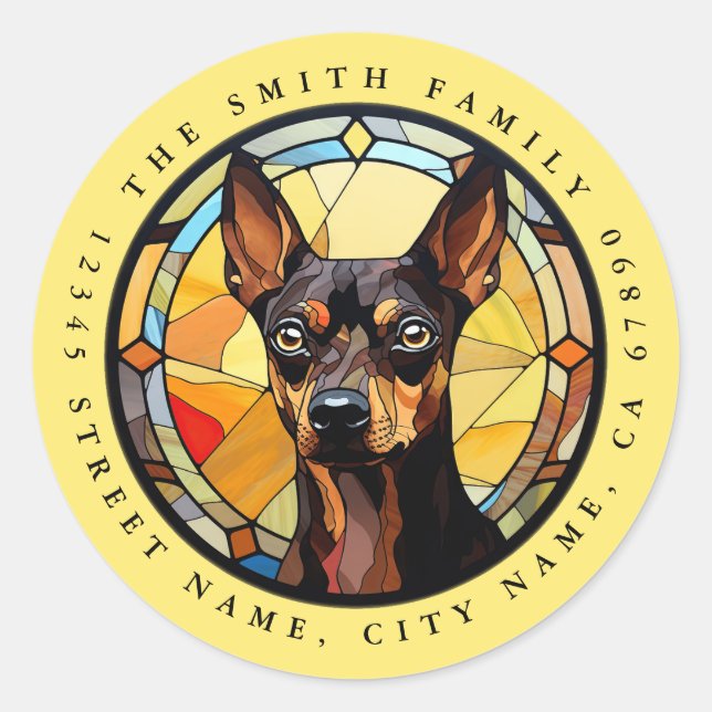 Miniature Pinscher Round Stickers (Front)